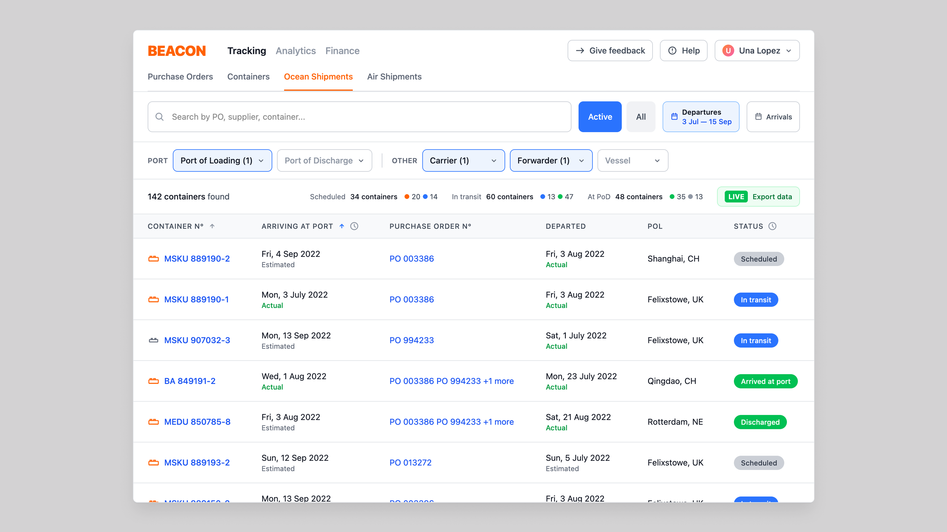 Future of freight forwarding with Beacon logo